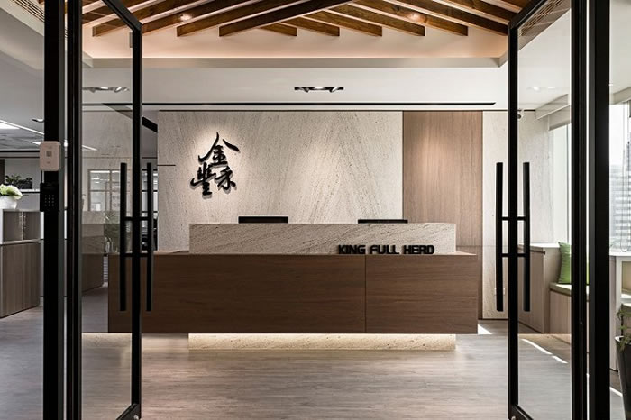 辦公室前臺(tái)裝修效果圖