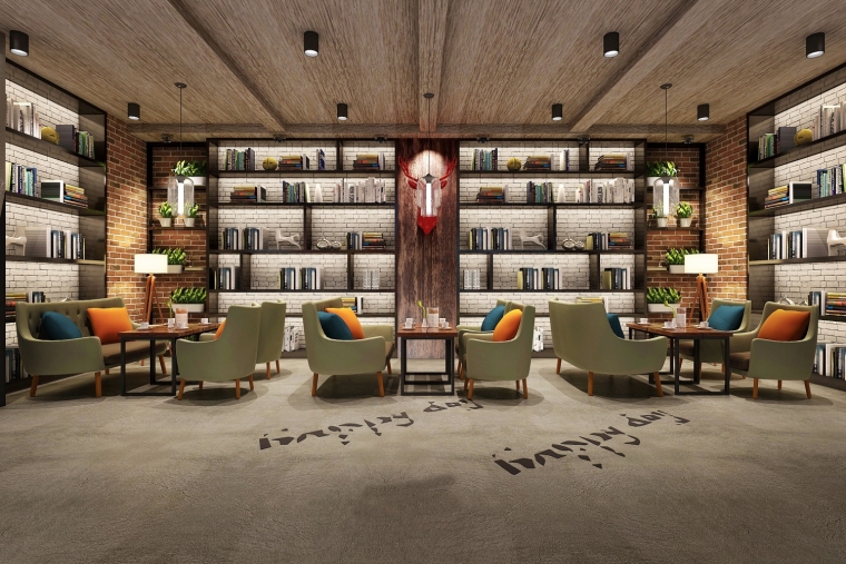 工業網咖休閑區裝修設計效果圖