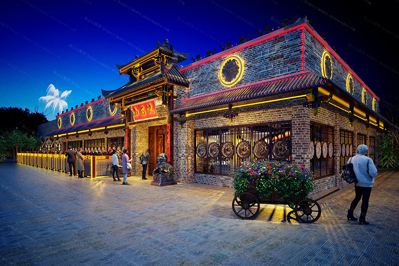 火鍋店創意門頭效果圖