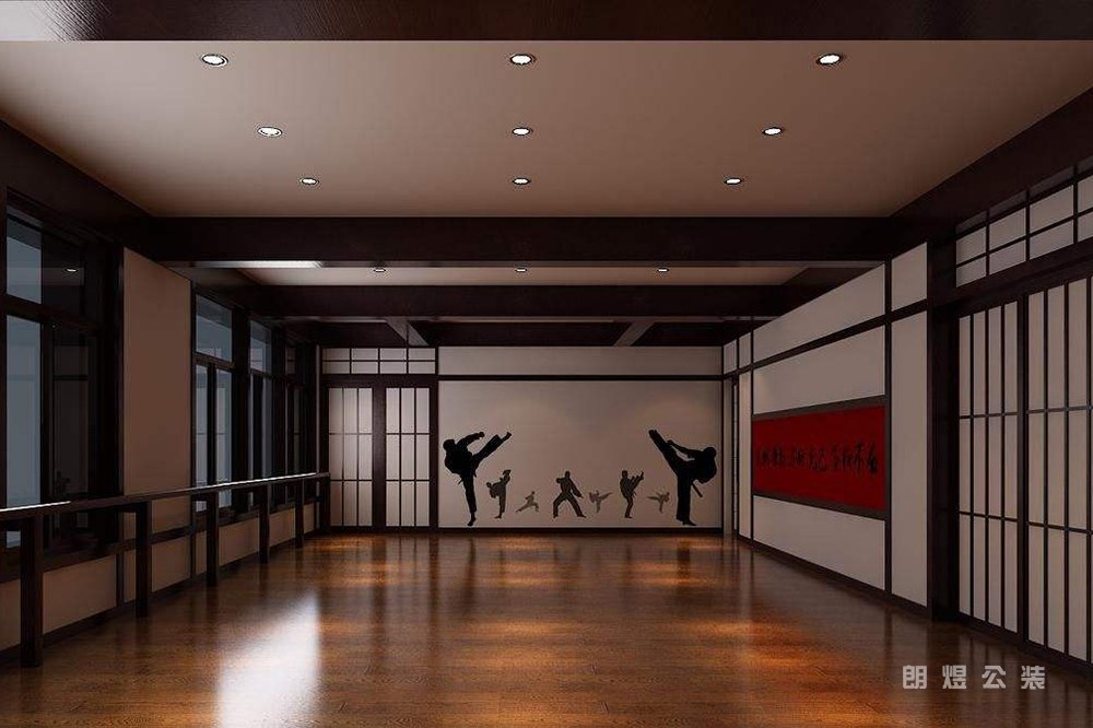 中式跆拳道館裝修效果圖