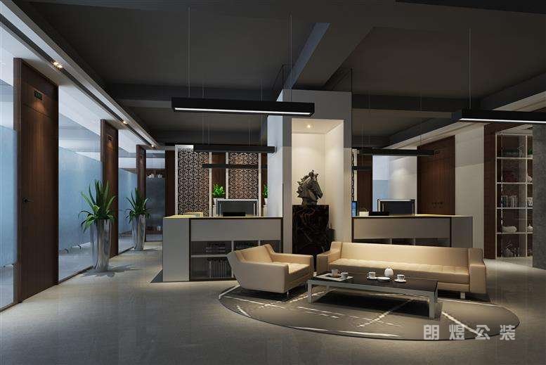 現代辦公室吊頂裝修效果圖