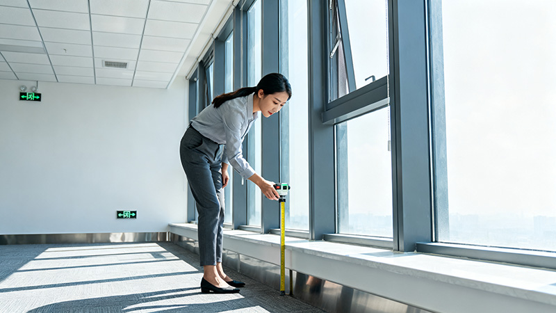 辦公室裝修現場平整度檢查