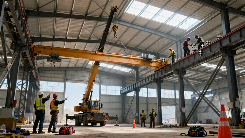 鋼結(jié)構(gòu)廠房行車(chē)與吊車(chē)梁