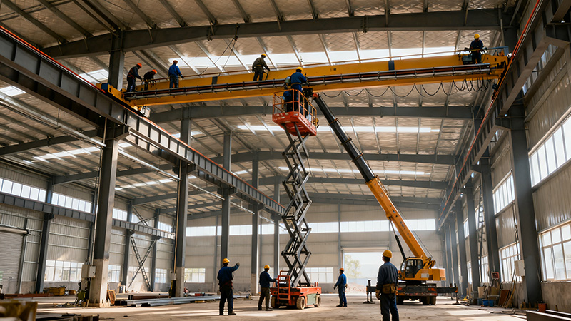 鋼結(jié)構(gòu)廠房行車(chē)加固安裝