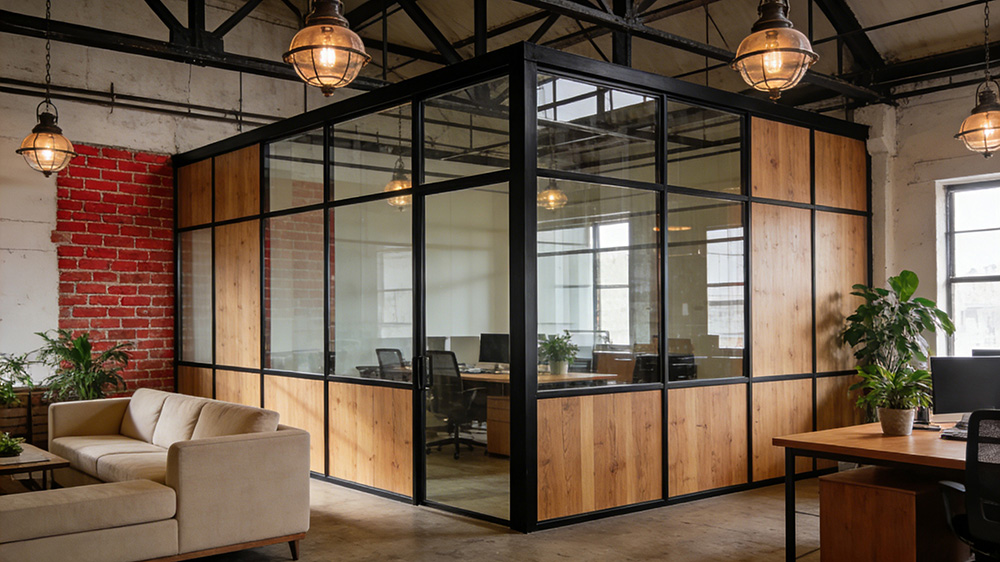 鋼結(jié)構(gòu)廠房內(nèi)辦公隔墻圖3