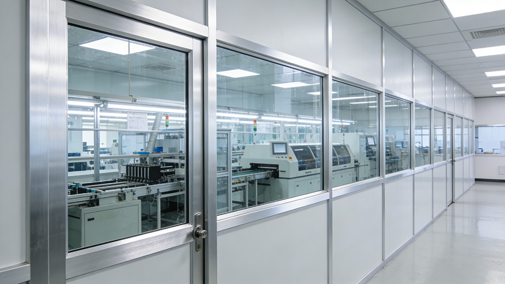 SMT車間玻璃隔斷門窗